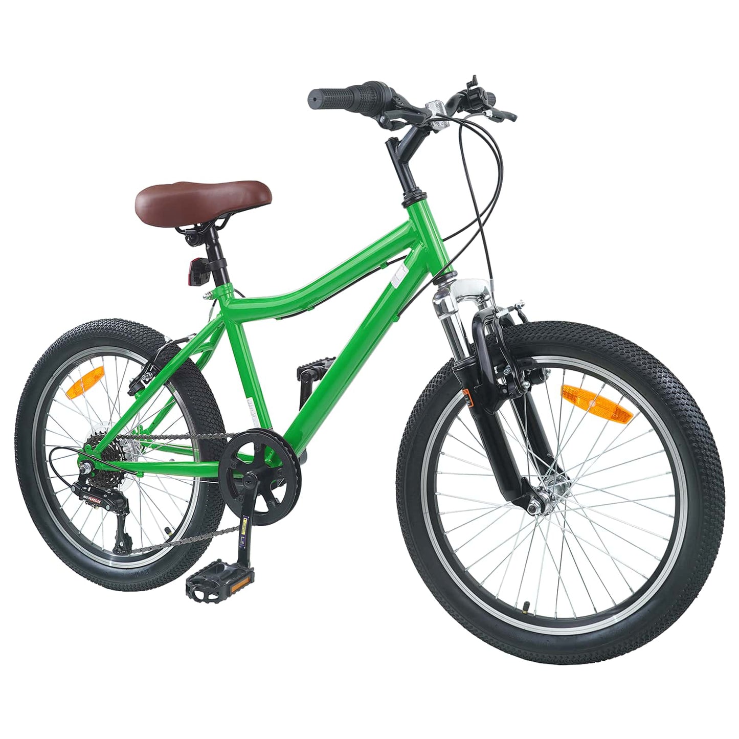 Barnesykkel 20 Tommer 6-Speed for 6-11 år gammel grønn