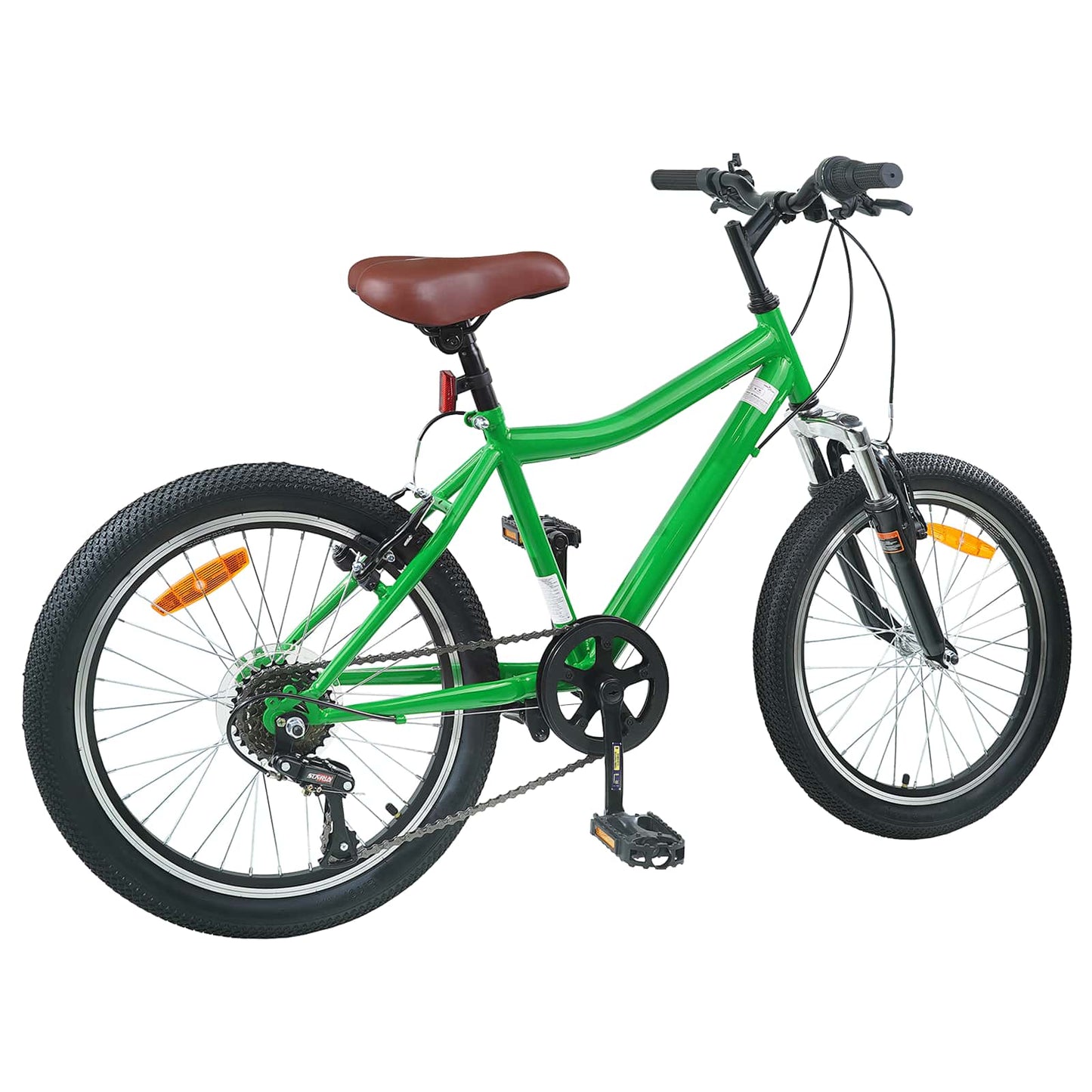 Barnesykkel 20 Tommer 6-Speed for 6-11 år gammel grønn