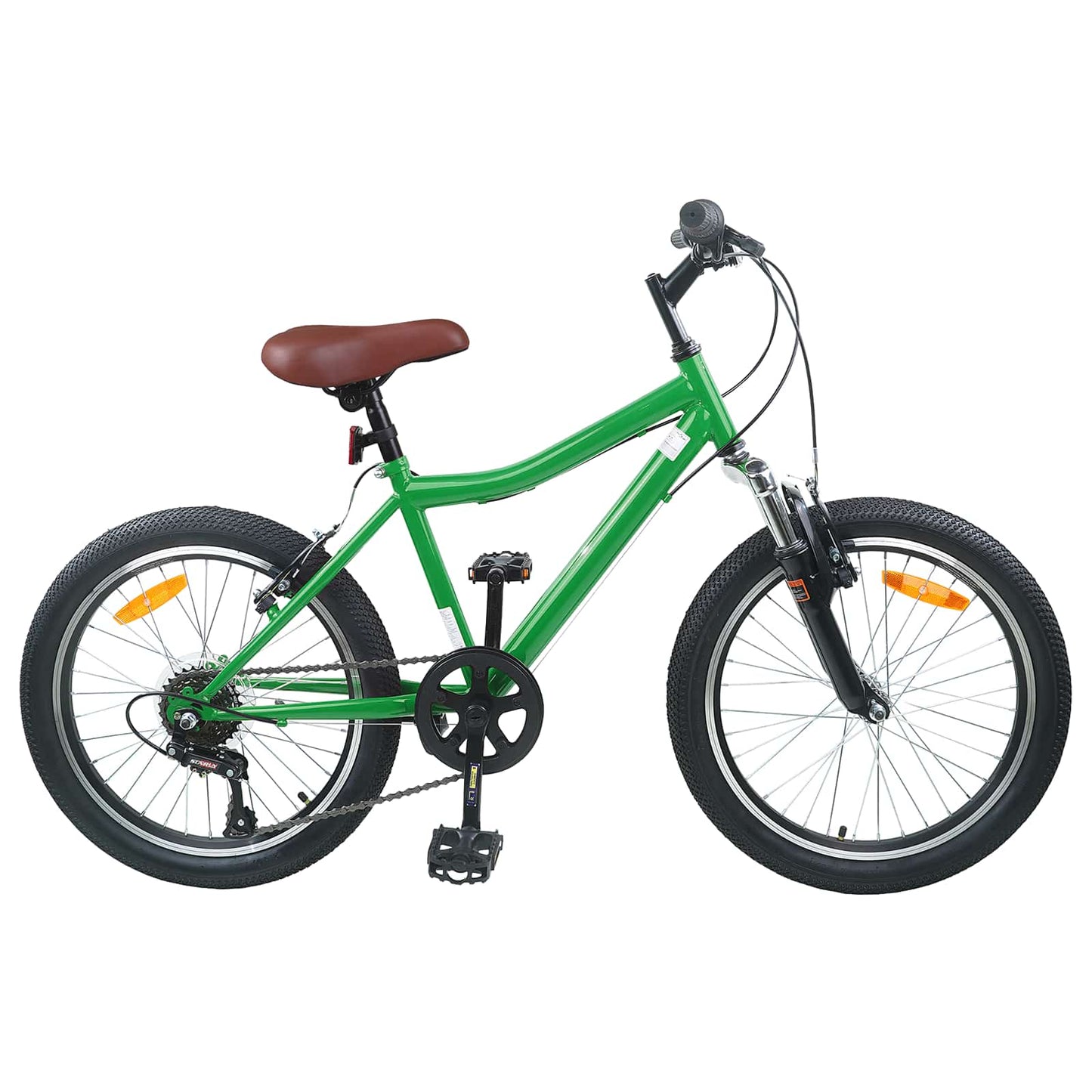 Barnesykkel 20 Tommer 6-Speed for 6-11 år gammel grønn
