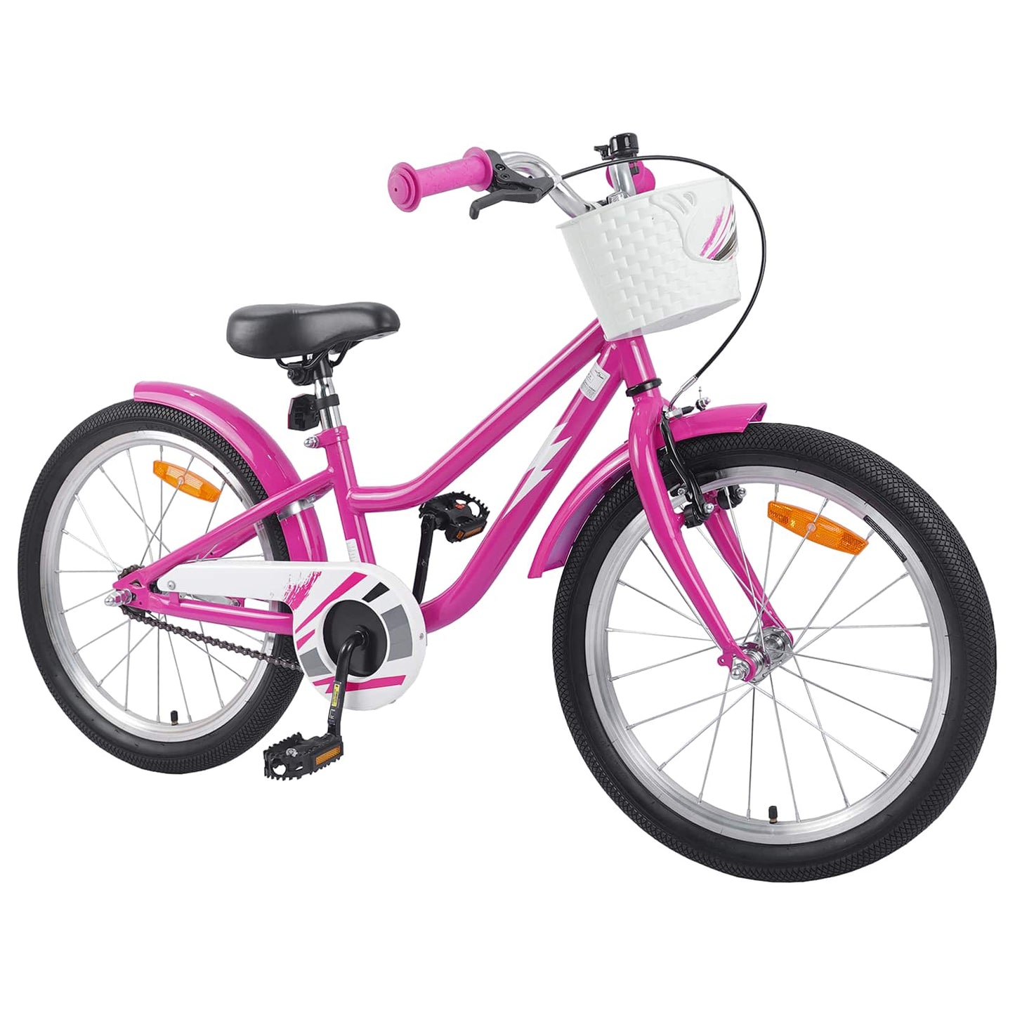 Barnesykkel 18 Tommer for 5-7 år gammel Mørk rosa vidaXL