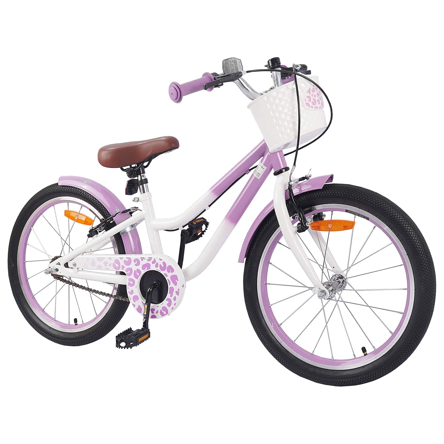 Barnesykkel 18 Tommer for 5-7 år gammel Lilla vidaXL