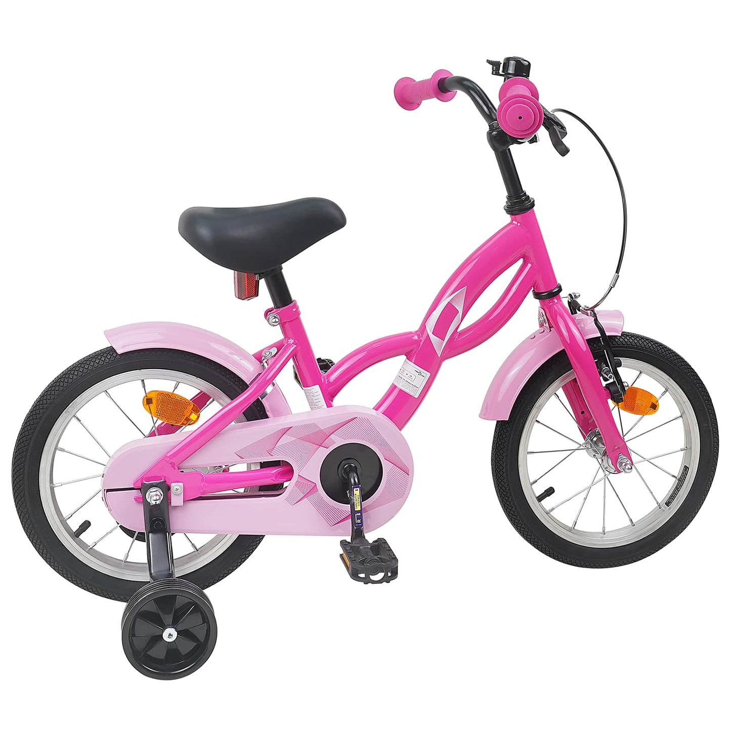 Barnesykkel 16 Tommer for 4-6 år gammel Mørk rosa