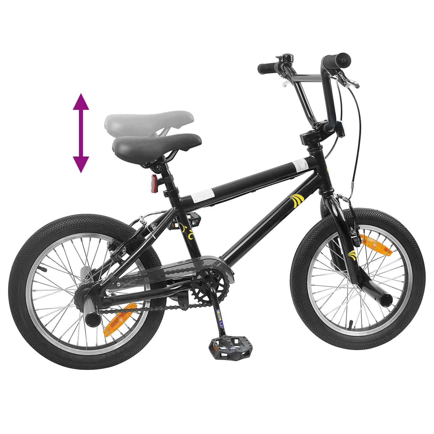 BMX Sykkel 20 Tommer for over 9 år gammel Svart