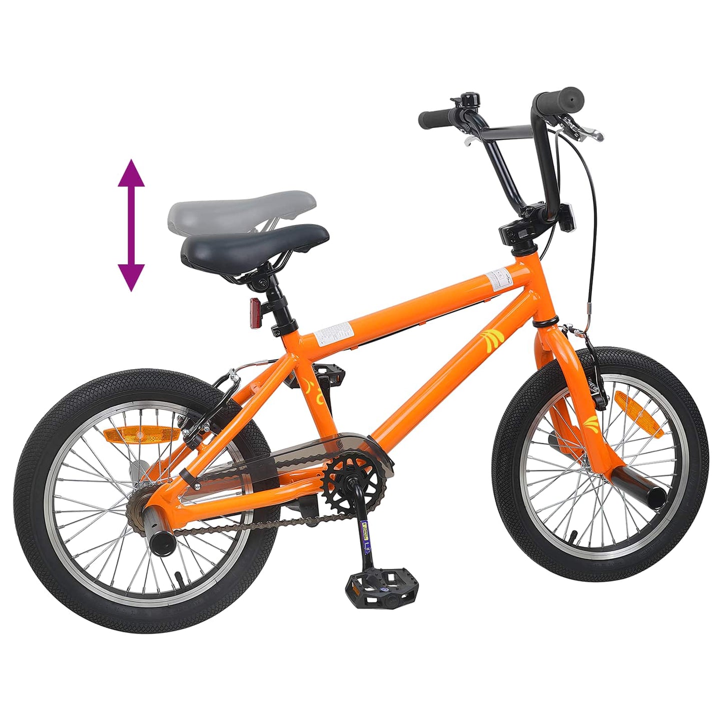 BMX Sykkel 20 Tommer for over 9 år gammel Oransje