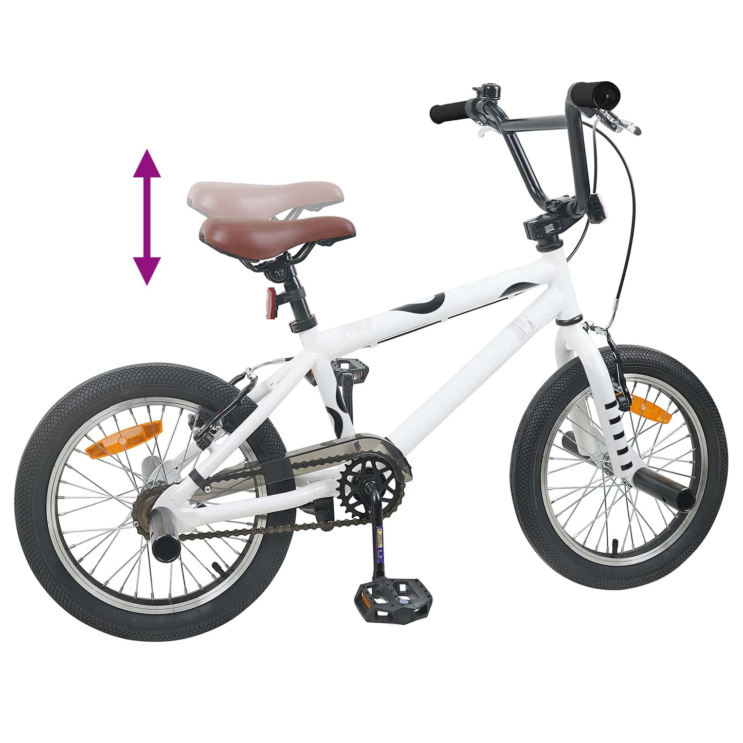 BMX Sykkel 16 Tommer for 5-8 år gamle Hvit