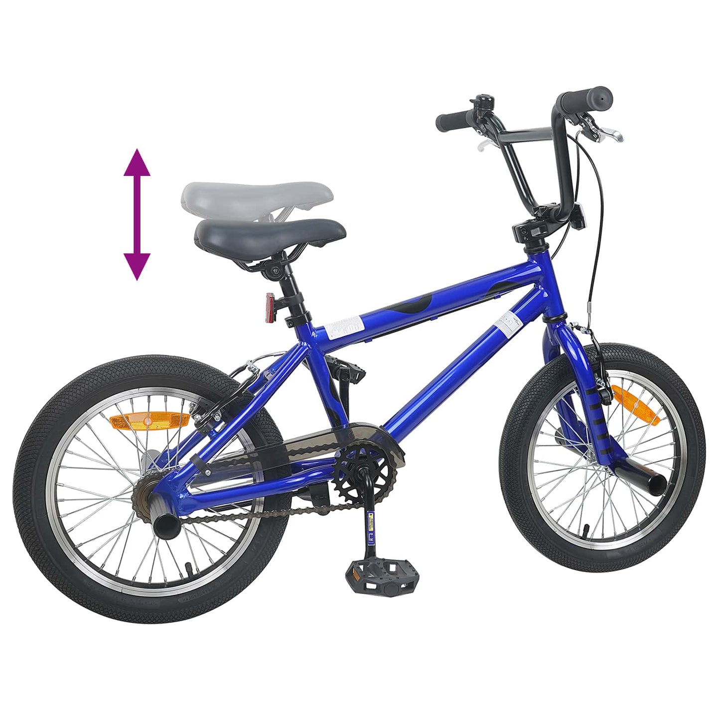 BMX Sykkel 16 Tommer for 5-8 år gamle Mørkeblå