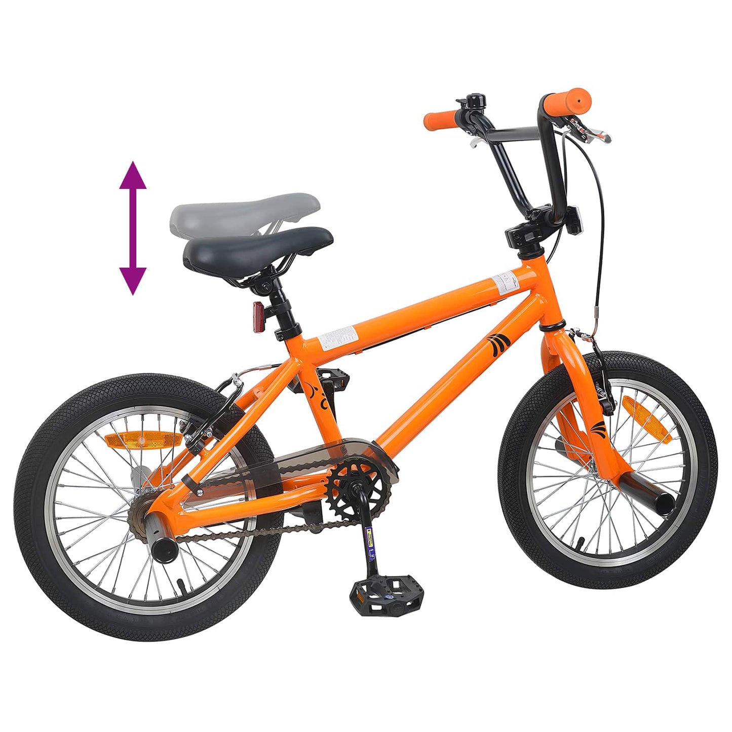 BMX Sykkel 16 Tommer for 5-8 år gamle Oransje