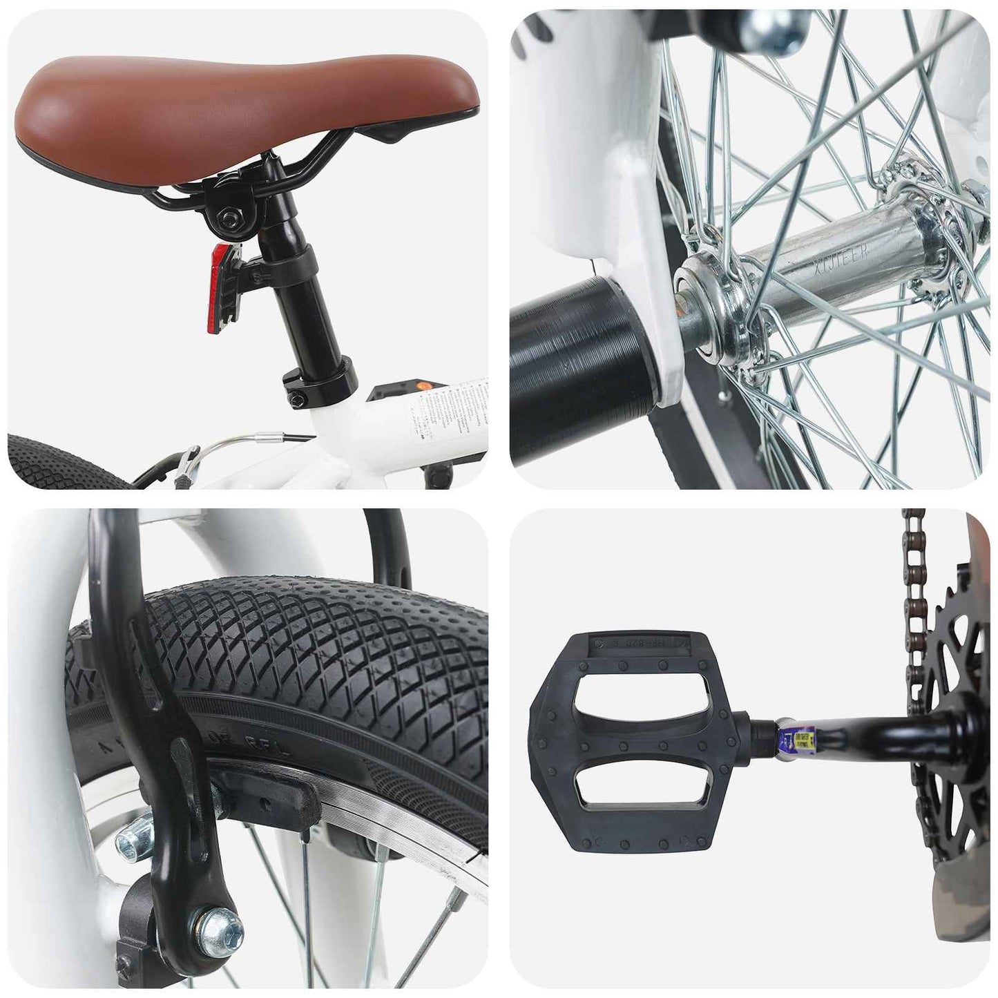 BMX Sykkel 16 Tommer for 5-8 år gamle Hvit