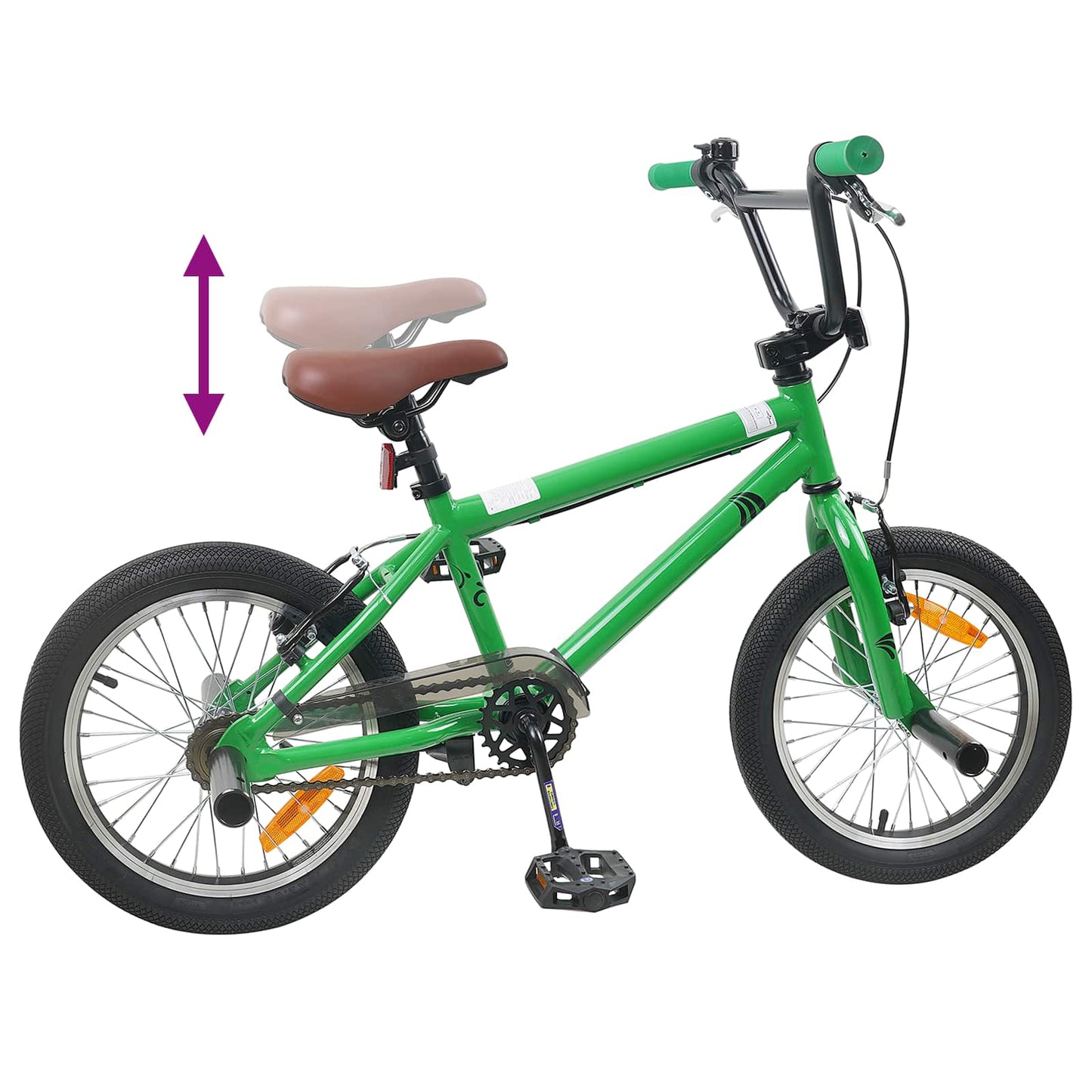 BMX Sykkel 16 Tommer for 5-8 år gamle Grønn