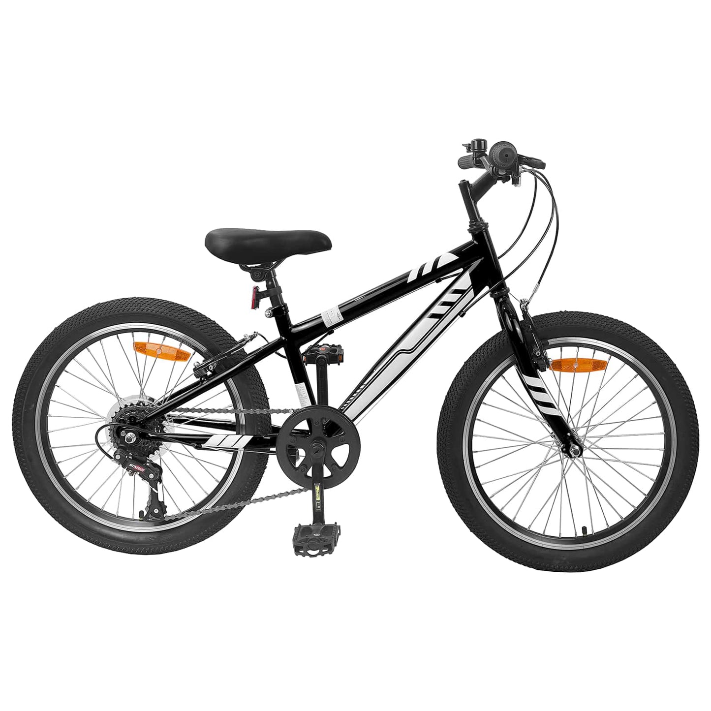 Terrengsykkel 20 Tommer 6-Speed for 5-8 år gamle Svart