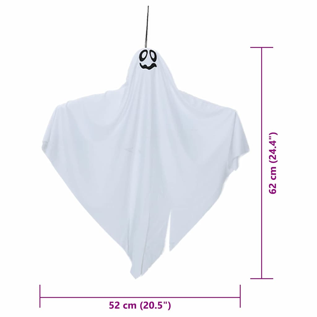 Halloween Hengegeist med 3 LED 3 pcs Hvit 52 x 62 cm Polyester