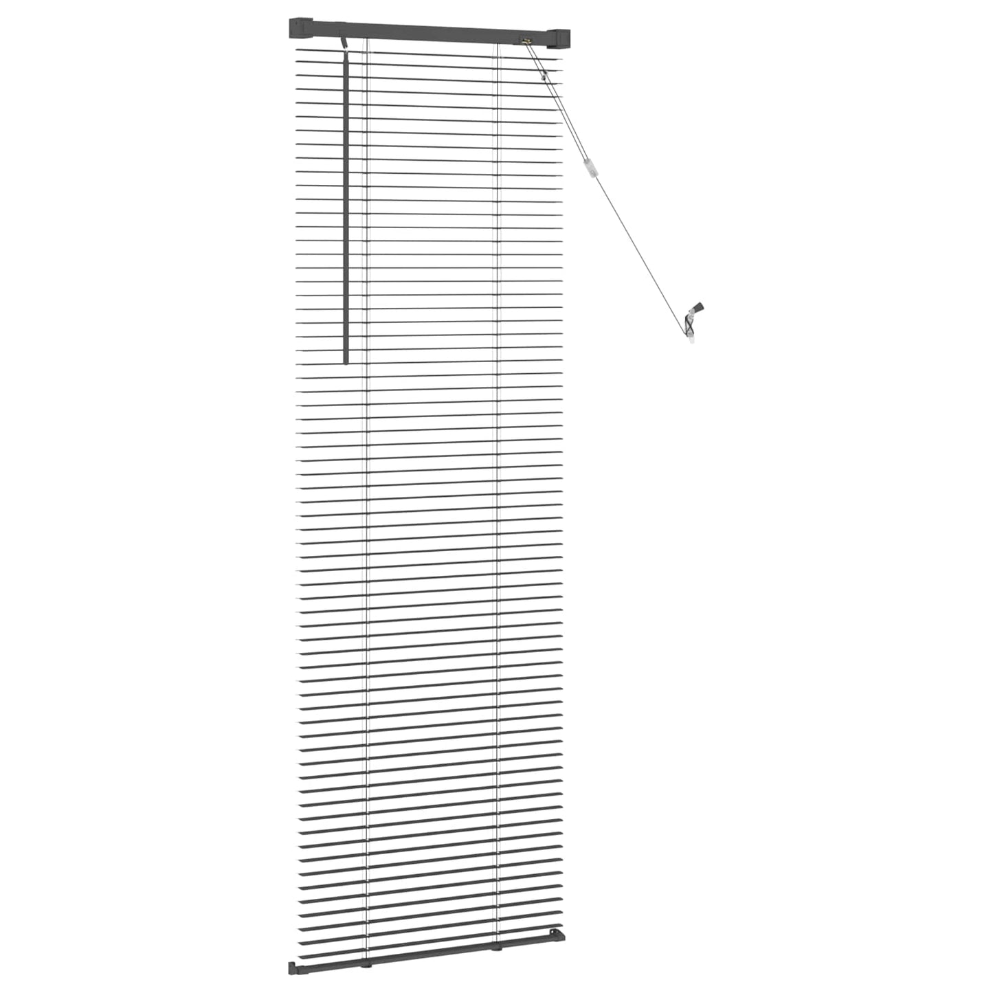 Venetiansk persienne Sølvgrå 150 x 40 cm 25 mm PVC