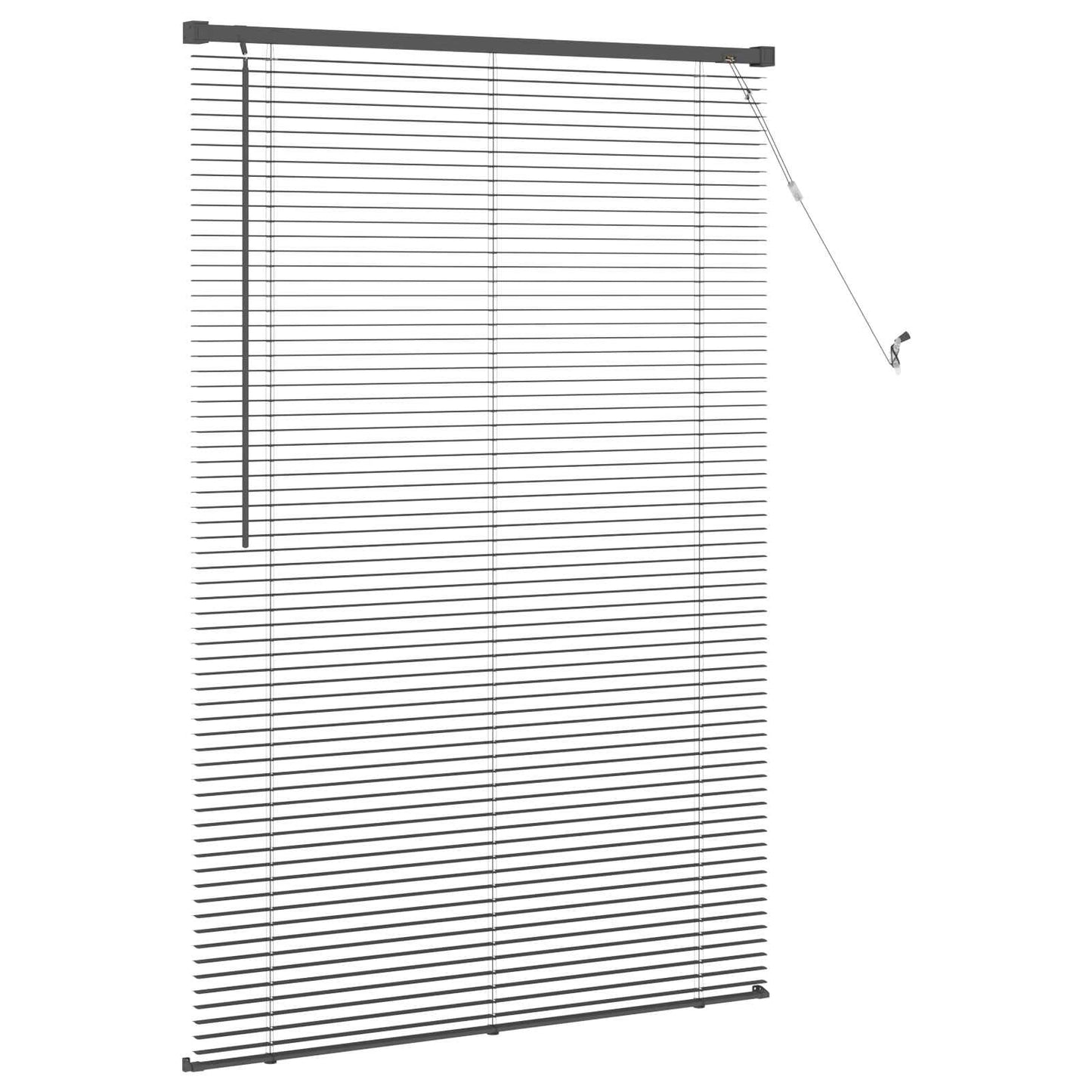 Venetiansk persienne Sølvgrå 150 x 70 cm 25 mm PVC