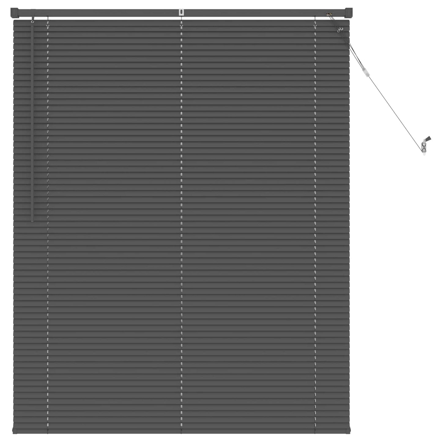 Venetiansk persienne Sølvgrå 150 x 110 cm 25 mm PVC