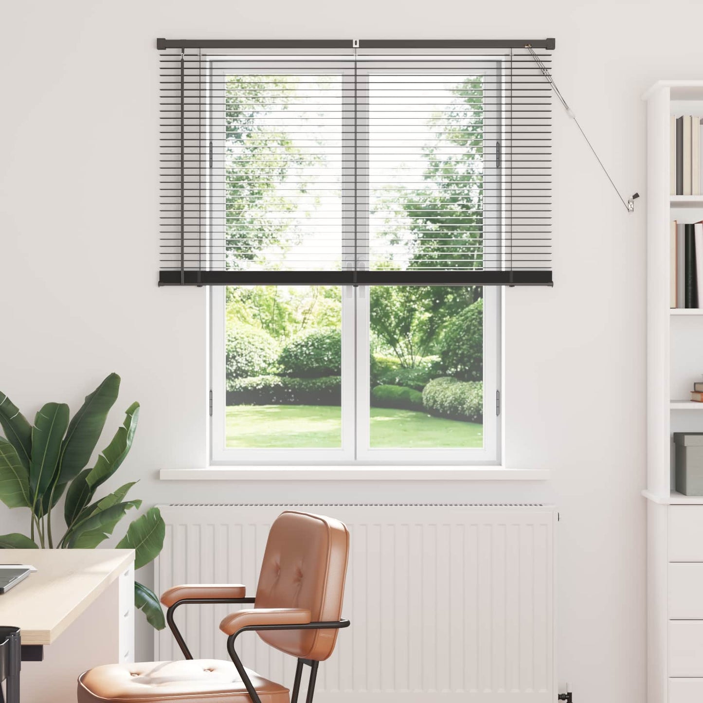 Venetiansk persienne Sølvgrå 150 x 120 cm 25 mm PVC