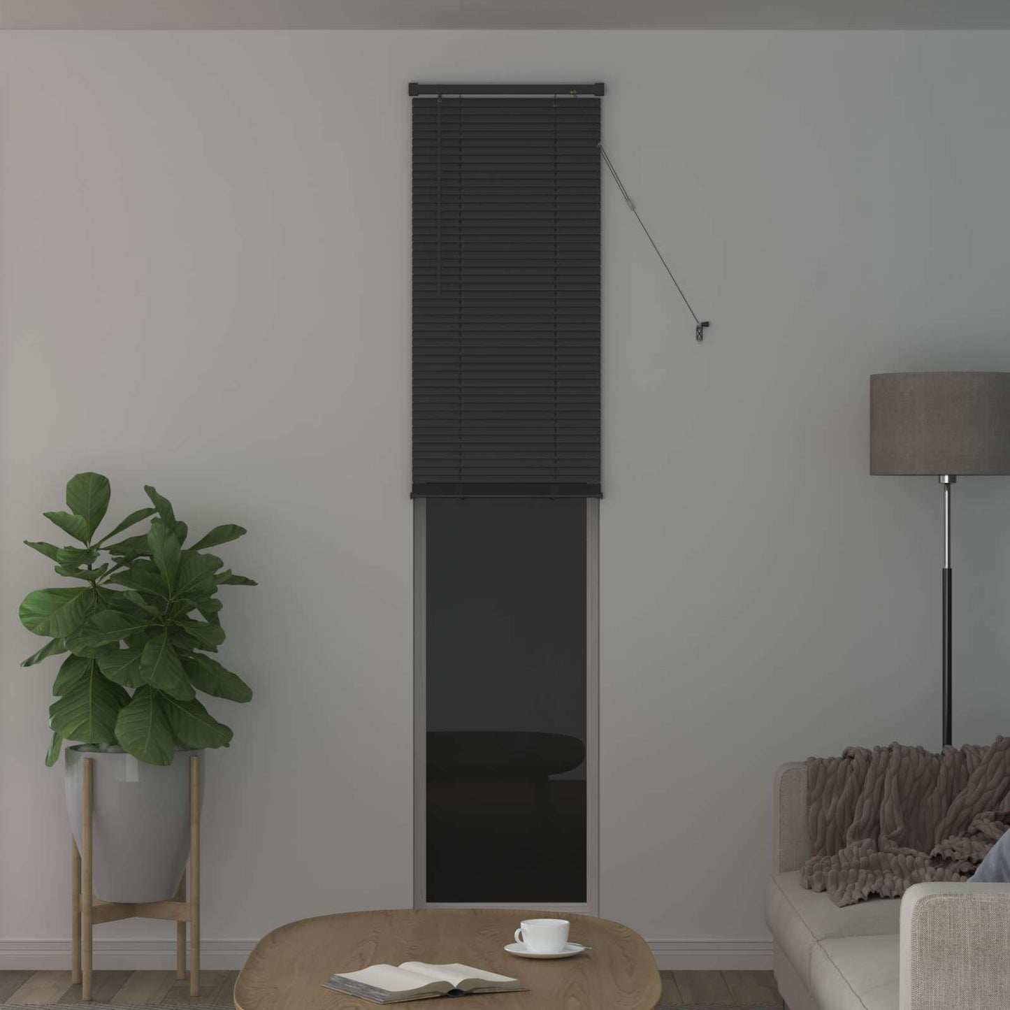 Venetiansk persienne Sølvgrå 213 x 50 cm 25 mm PVC