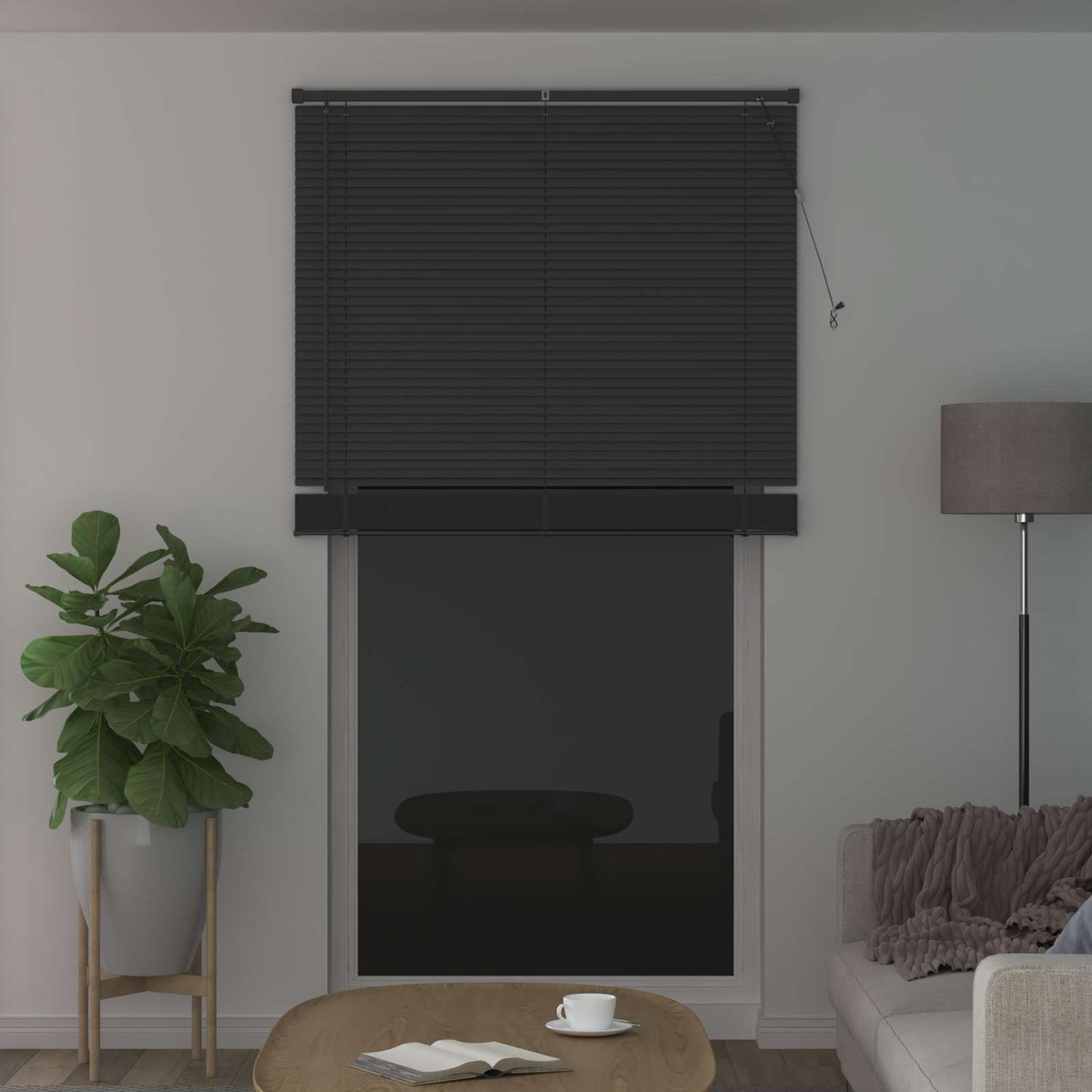 Venetiansk persienne Sølvgrå 213 x 120 cm 25 mm PVC