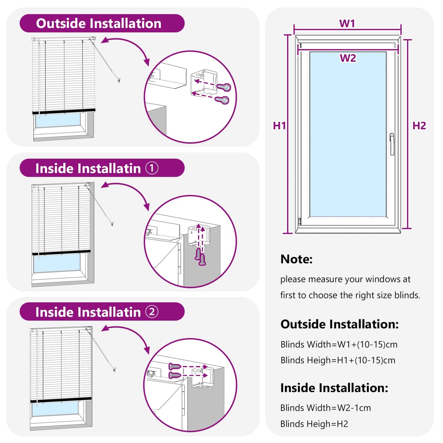 Venetiansk persienne Justerbar Sølvgrå 213 x 160 cm PVC
