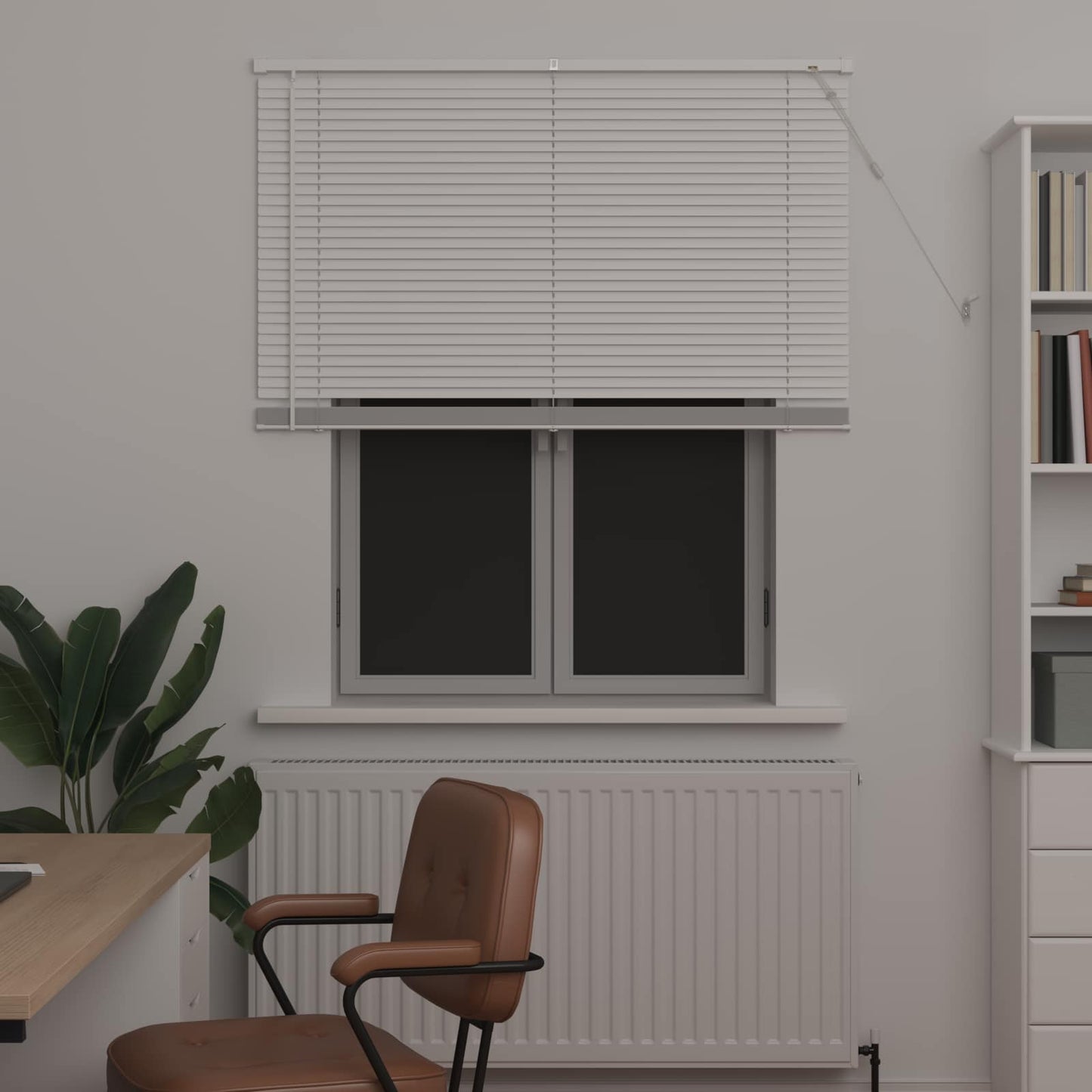 Venetiansk persienne Hvit 150 x 120 cm 25 mm PVC