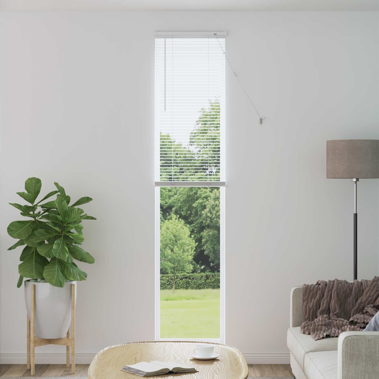 Venetiansk persienne Hvit 213 x 60 cm 25 mm PVC