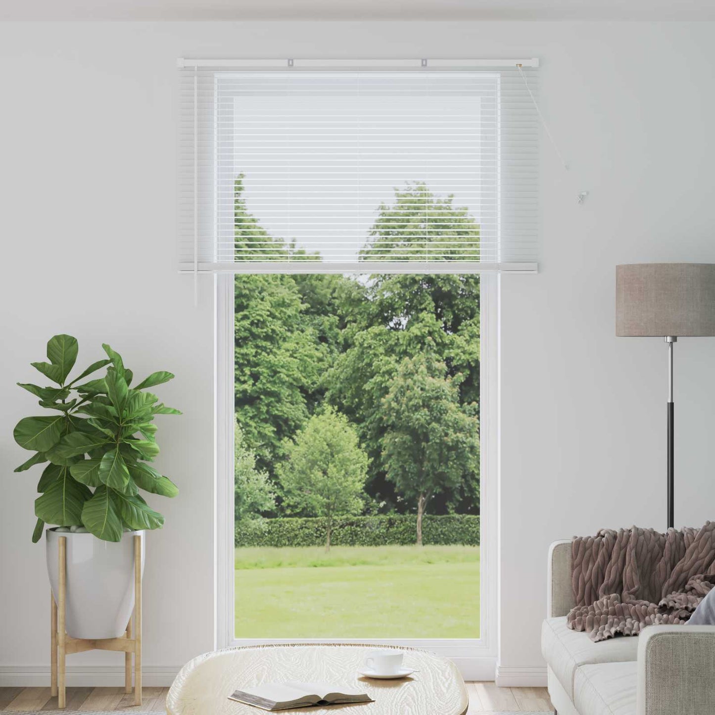 Venetiansk persienne Hvit 213 x 130 cm PVC