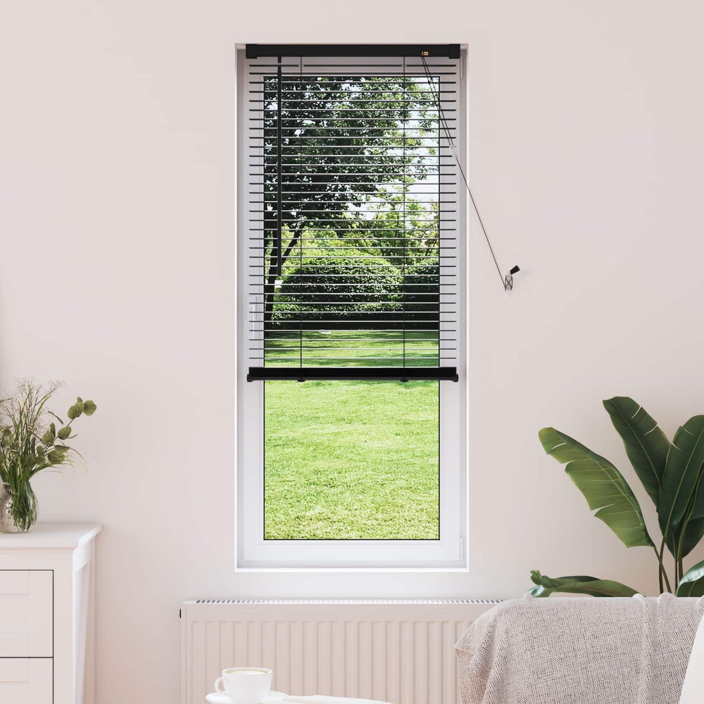 Venetiansk persienne Svart 150 x 50 cm 25 mm PVC