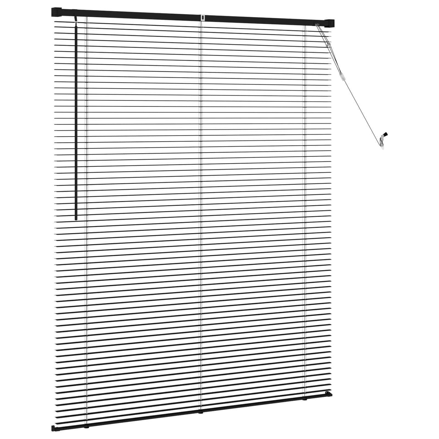Venetiansk persienne Svart 150 x 110 cm 25 mm PVC