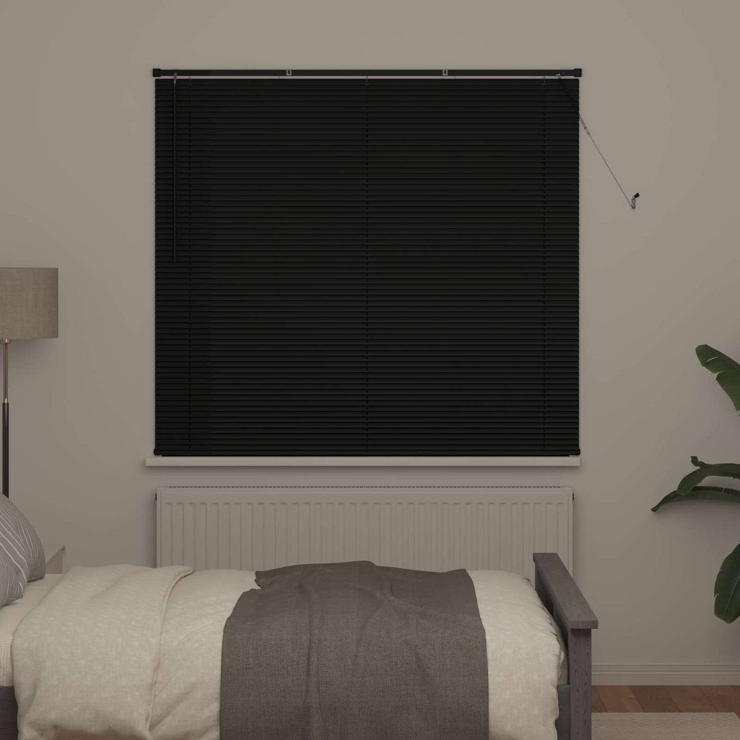 Venetiansk persienne Svart 150 x 140 cm PVC