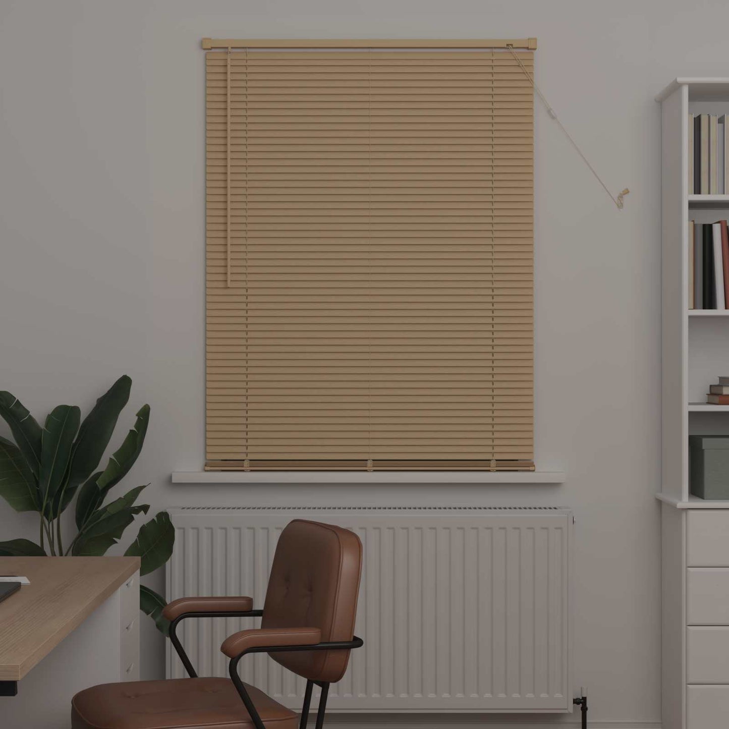 Venetiansk persienne Lys Brun med Mønster 150 x 100 cm PVC