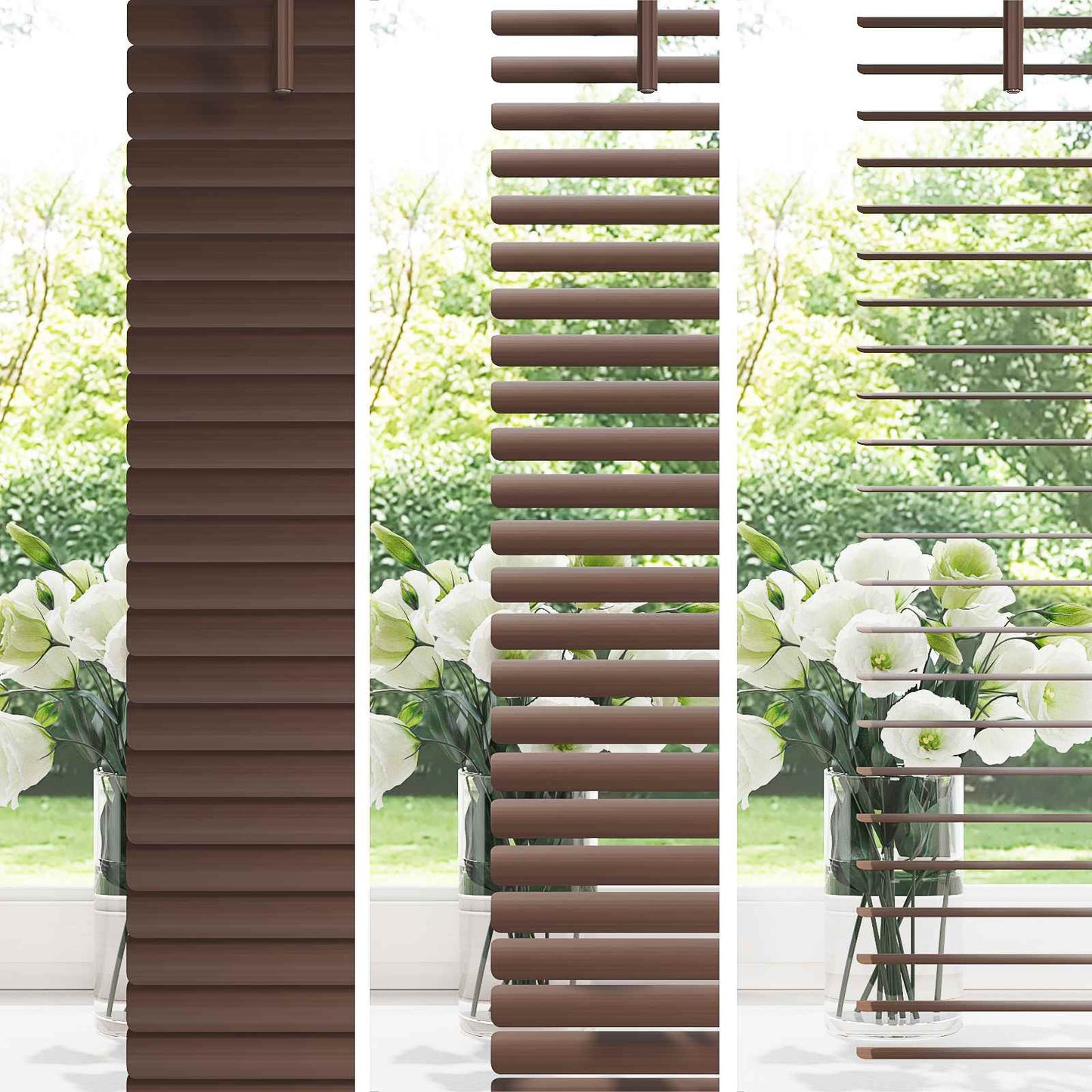 Venetiansk persienne Mørk Brun med Mønster 150 x 50 cm PVC
