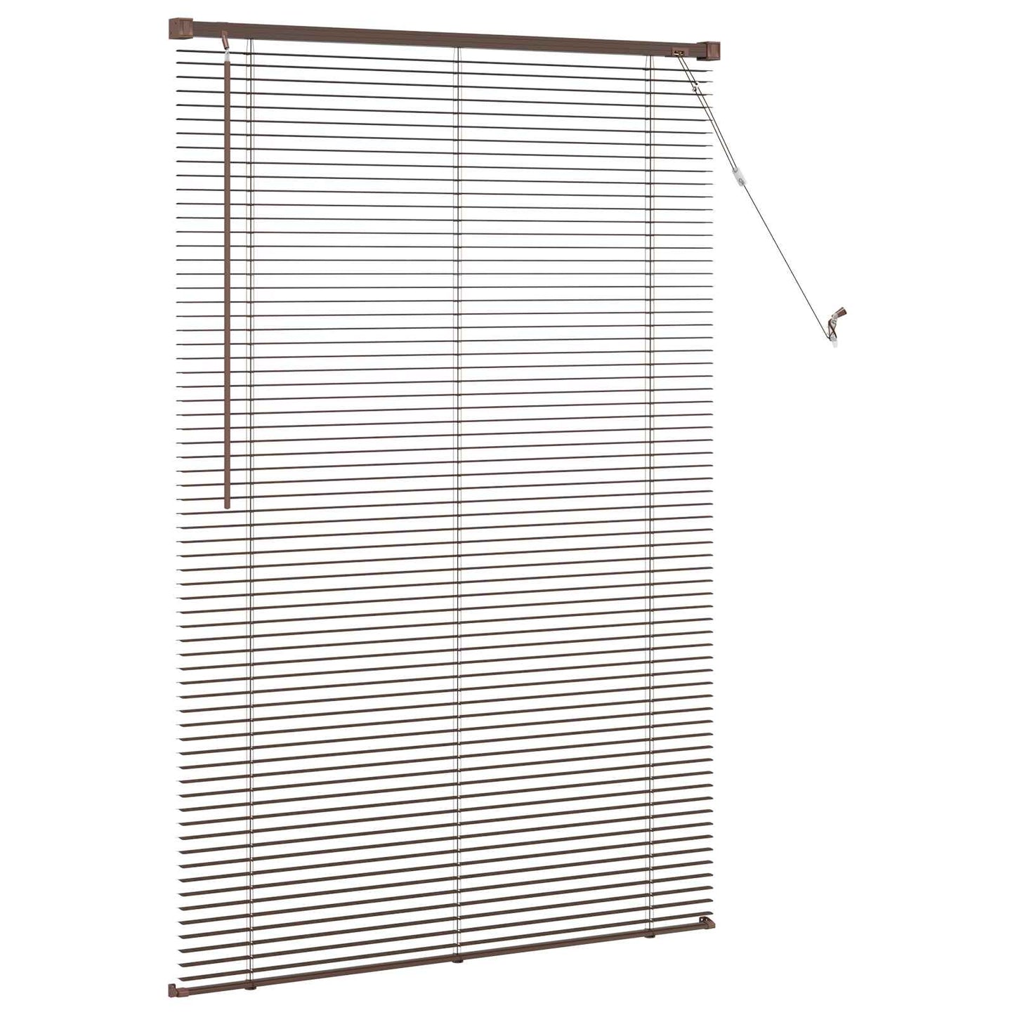 Venetiansk persienne Mørk Brun med Mønster 150 x 90 cm 25 mm