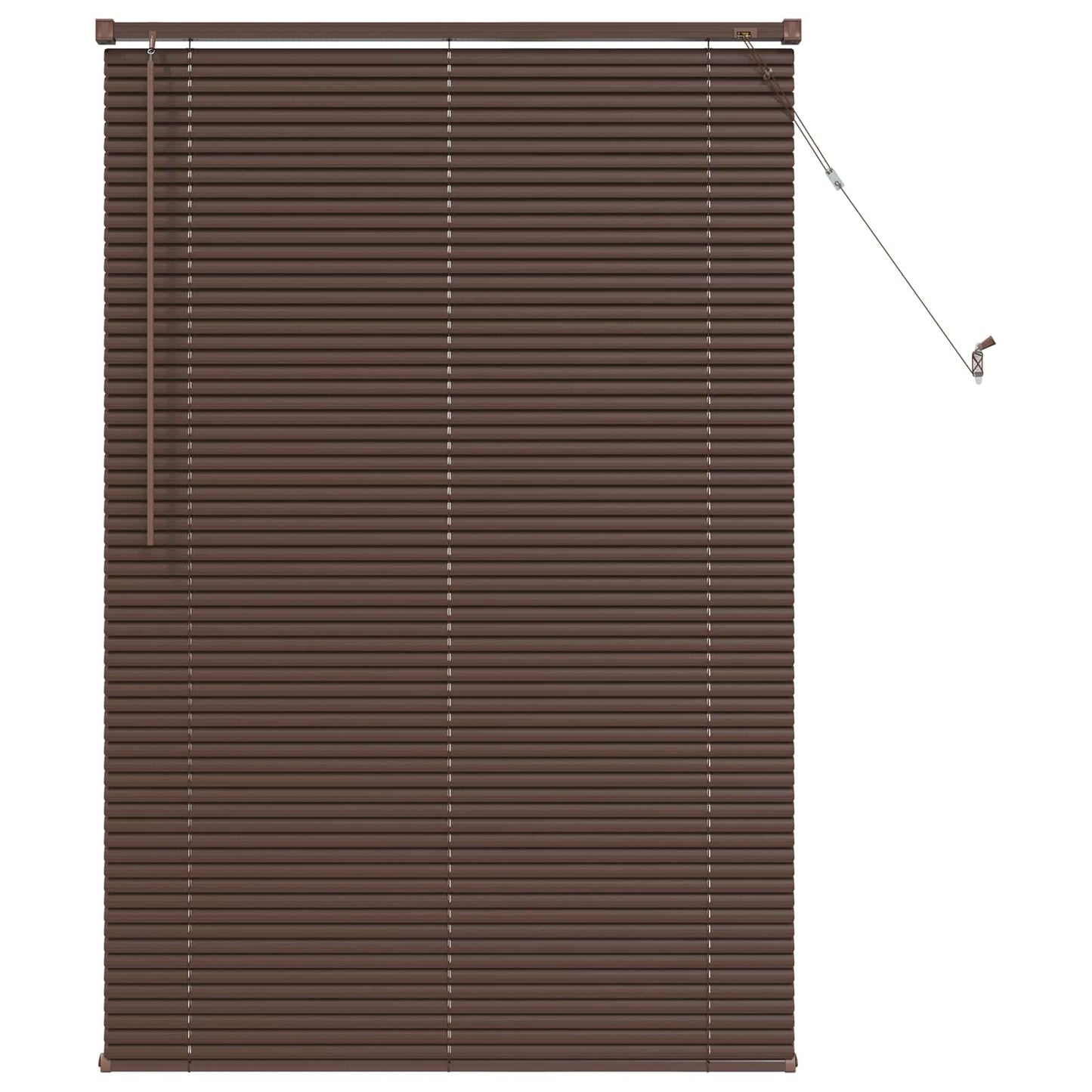 Venetiansk persienne Mørk Brun med Mønster 150 x 90 cm 25 mm