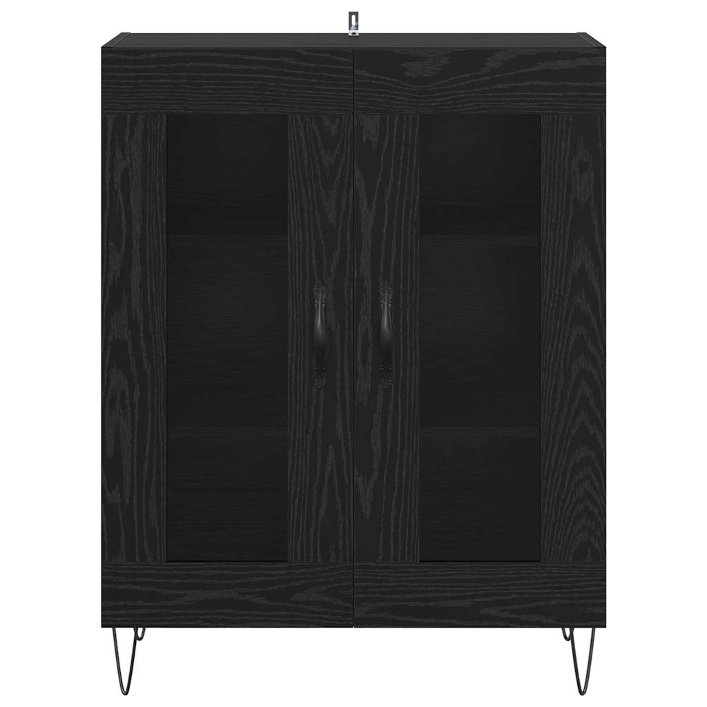 Serviesskap Svart Eik 69,5 x 34 x 90 cm Konstruert tre