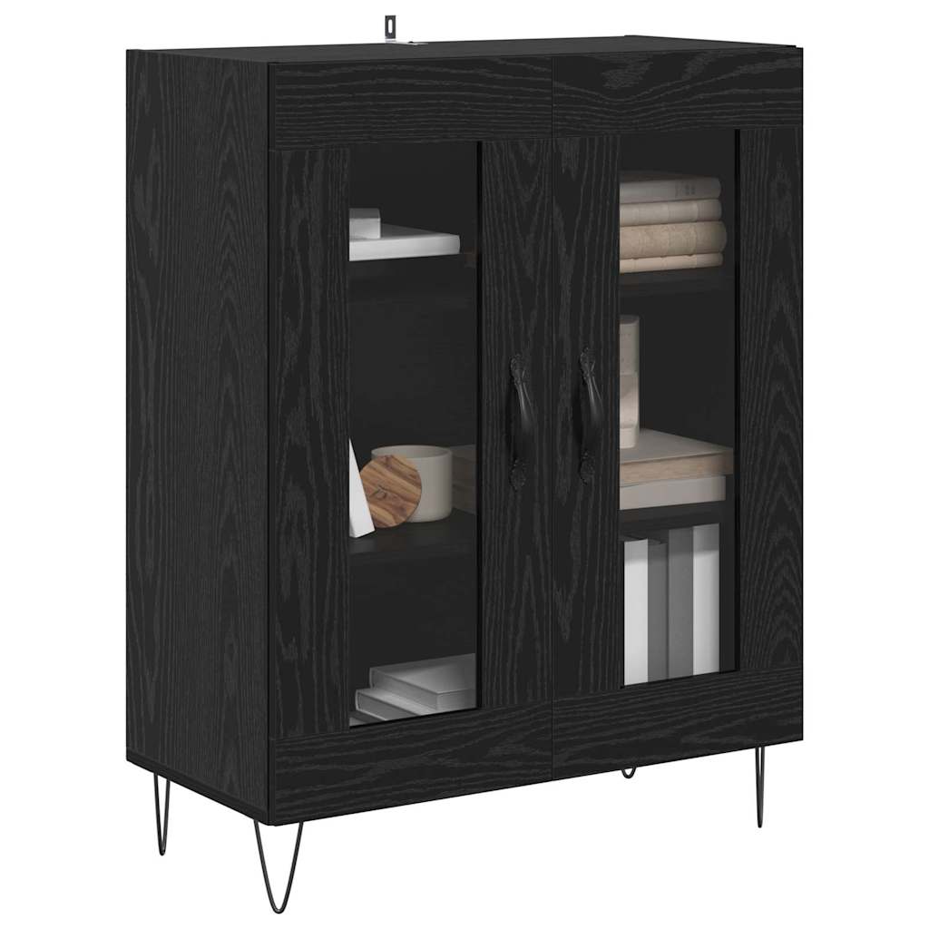 Serviesskap Svart Eik 69,5 x 34 x 90 cm Konstruert tre