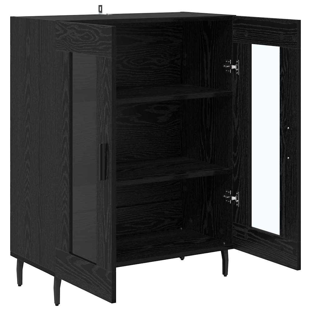 Serviesskap Svart Eik 69,5 x 34 x 90 cm Konstruert tre