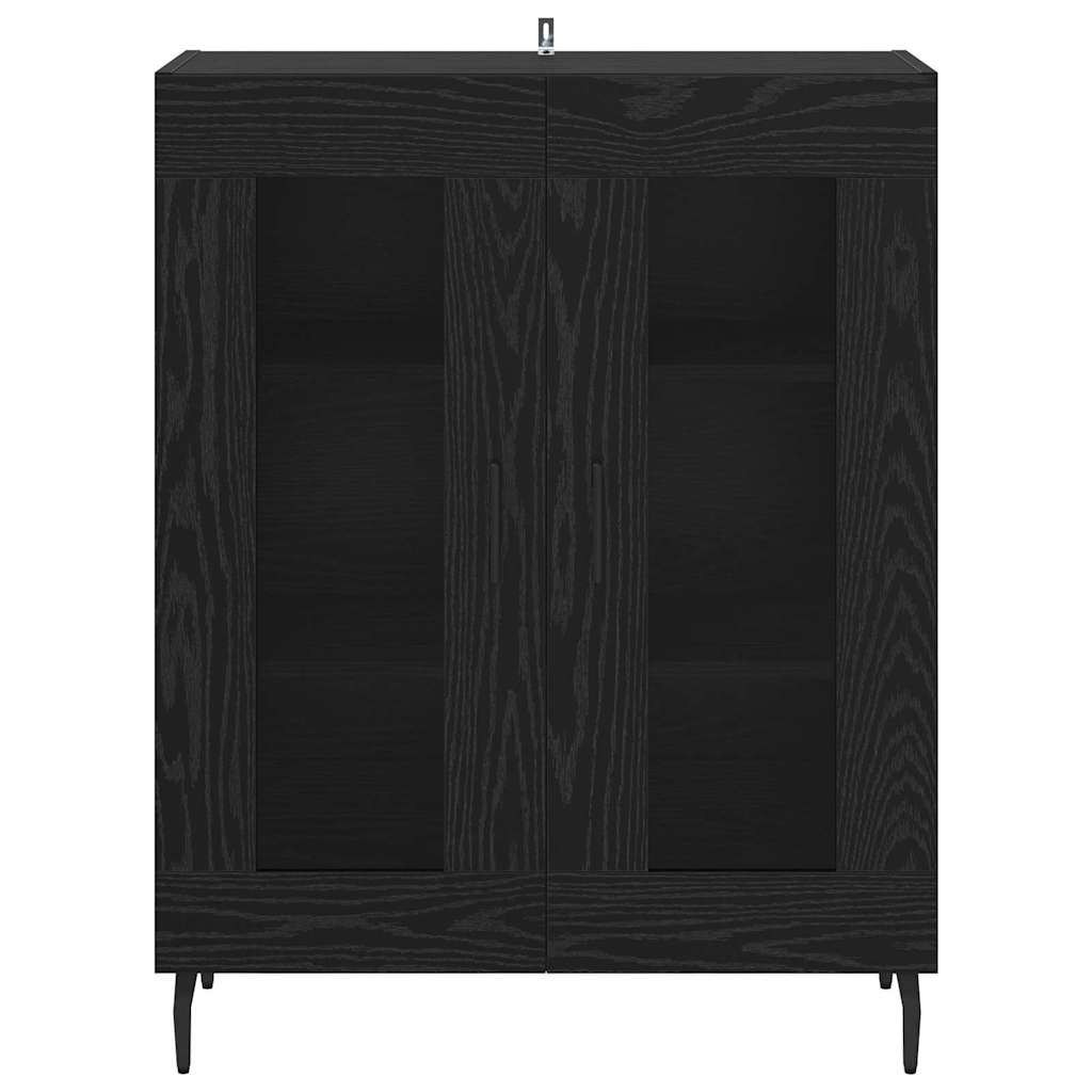 Serviesskap Svart Eik 69,5 x 34 x 90 cm Konstruert tre