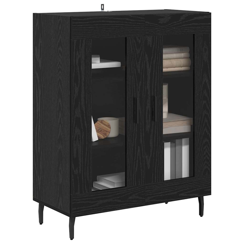 Serviesskap Svart Eik 69,5 x 34 x 90 cm Konstruert tre