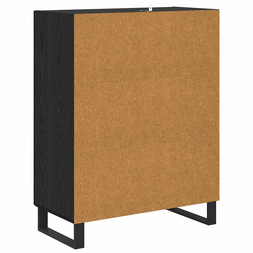 Serviesskap Svart Eik 69,5 x 34 x 90 cm Konstruert tre