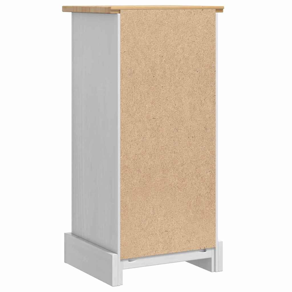 Nattbord med skuff Corona Hvit 35 x 32,5 x 74 cm Massiv furu