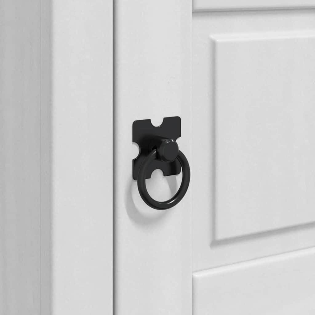 Nattbord med skuff Corona Hvit 45 x 35 x 64 cm Massiv furu