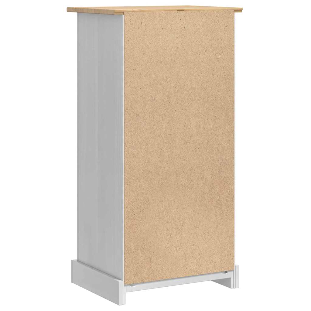 Nattbord med skuff Corona Hvit 53 x 39 x 103 cm Massiv furu