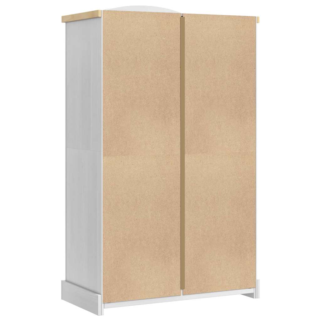 Garderobeskap med dør Corona Hvit 101 x 52 x 170 cm Massiv furu