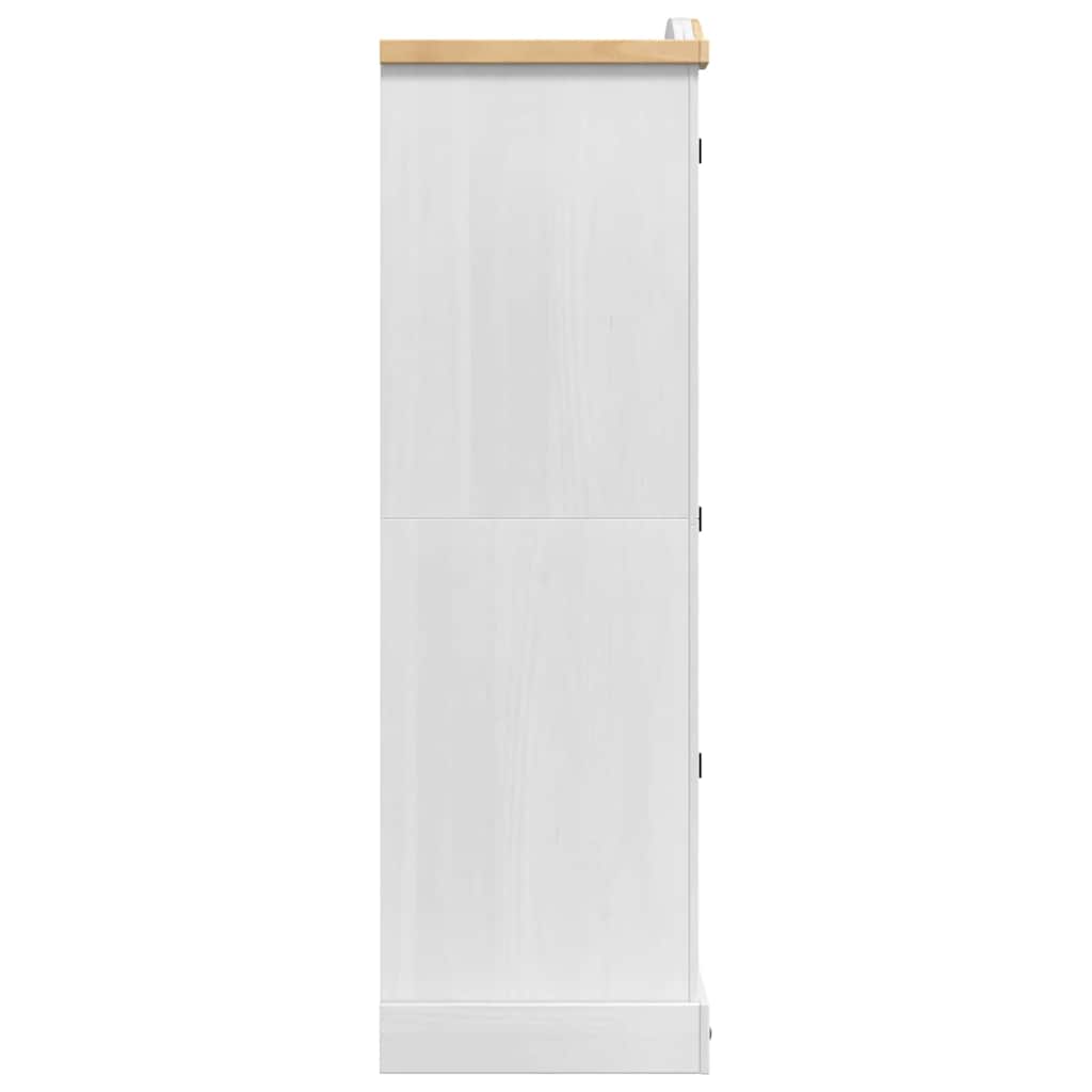 Garderobeskap med dør Corona Hvit 101 x 52 x 170 cm Massiv furu