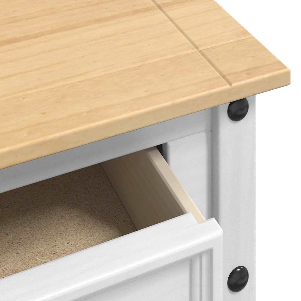 Avlastningsbord Corona Hvit 115 x 46 x 73 cm Massiv furu