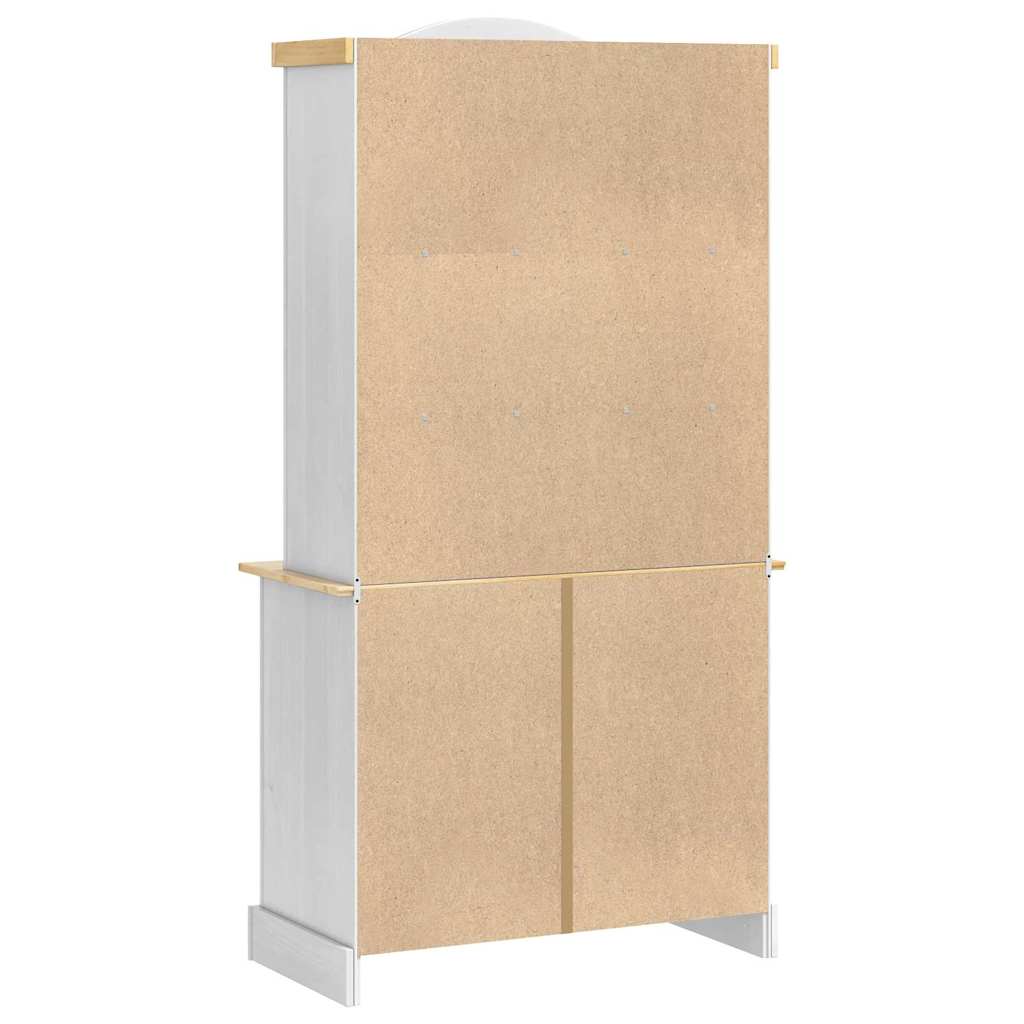 Serviesskap Corona Hvit 100 x 48,5 x 179 cm Massiv furu