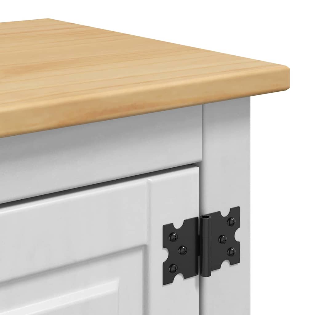 Hengende skap med dør Corona Hvit 70 x 33 x 71,5 cm Massiv furu