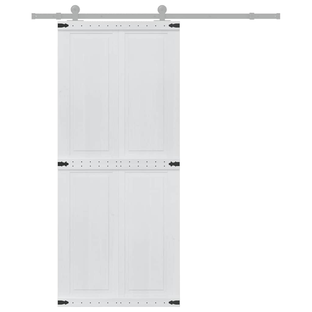 Låvedør Corona Hvit 90 x 210 cm Heltre furu