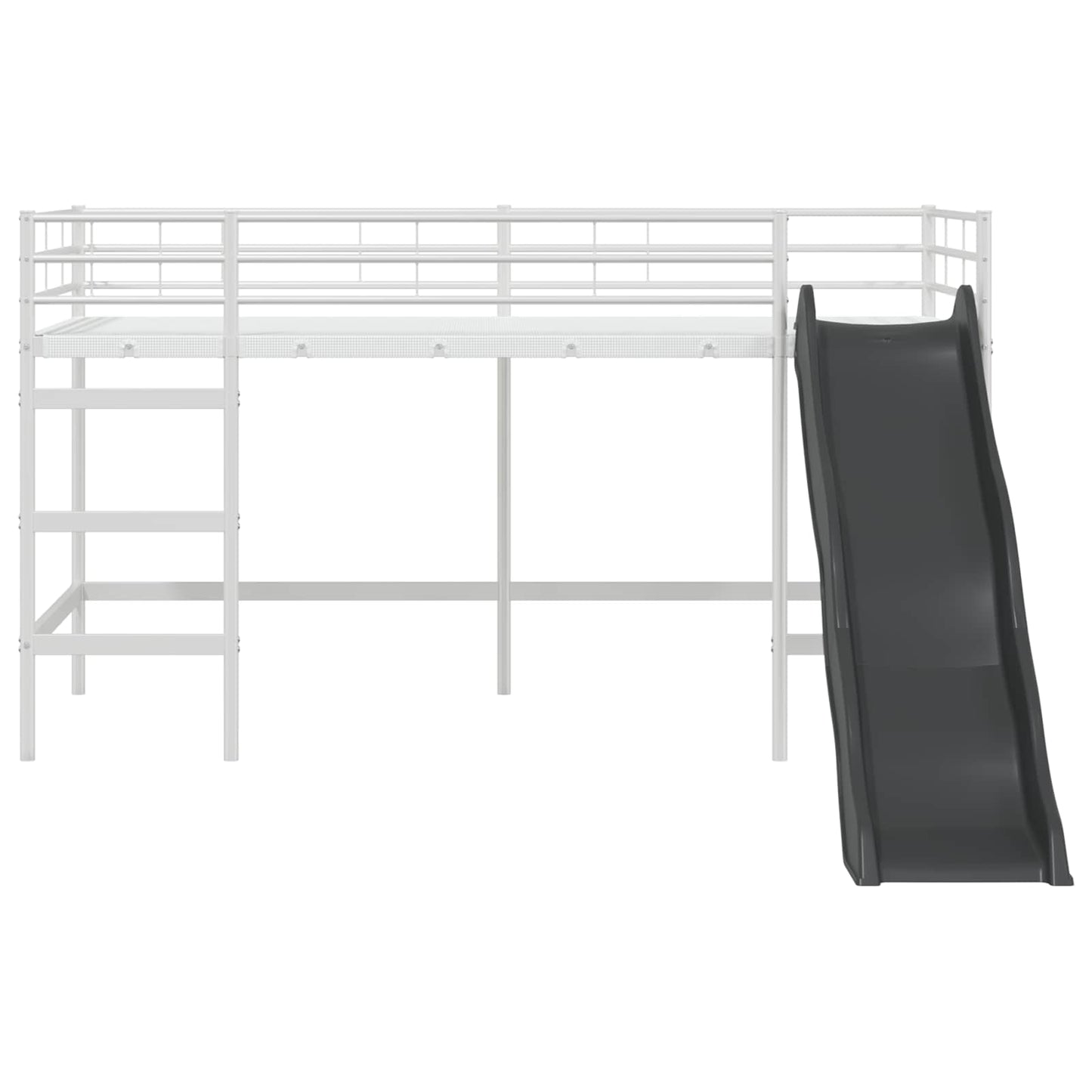 Barneseng med sklie Hvit og Antrasitt 79,5 x 200 cm vidaXL