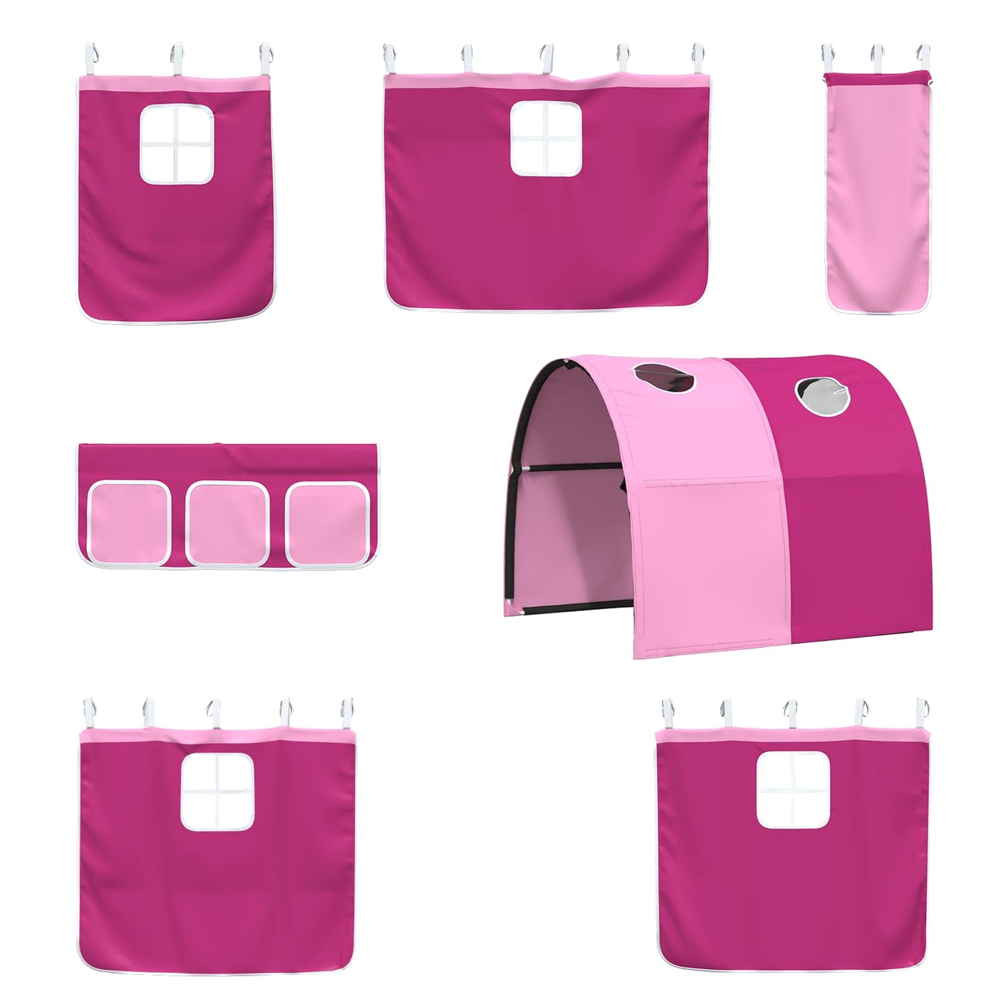 Barns Lofteseng Svart og Rosa 90 x 190 cm Metall