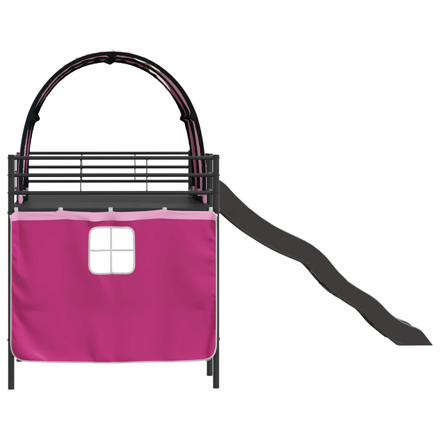 Barns Lofteseng Svart og Rosa 100 x 200 cm Metall